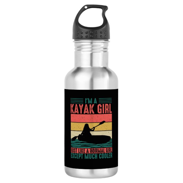 Kayak Girl But Cooler 532 Ml Water Bottle (Front)