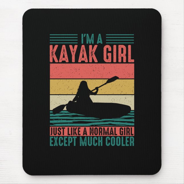 Kayak Girl But Cooler Mouse Pad (Front)