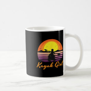 Kayak Girl Funny Kayaking Sunset Kayaker Boating B Coffee Mug