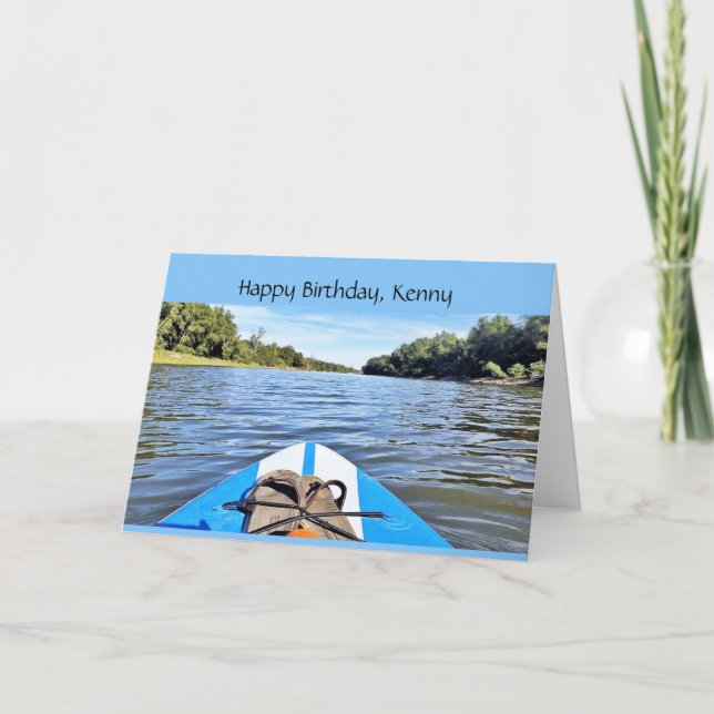 Kayak Happy Birthday Card (Front)