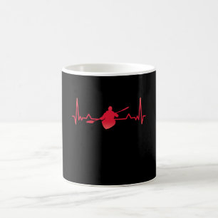 Kayak Heartbeat Line Kayaking Xmas Gift Coffee Mug