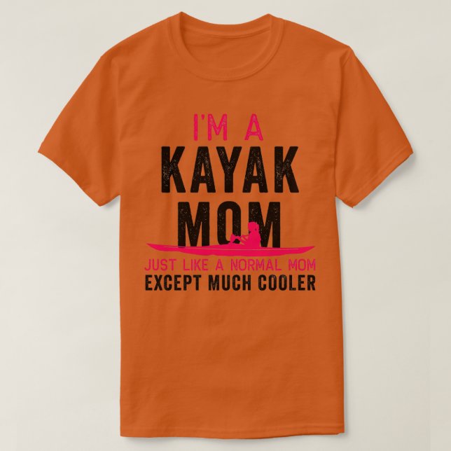 Kayak Im A Kayak Mom Pink Gift Kayaking Dark T-Shirt (Design Front)