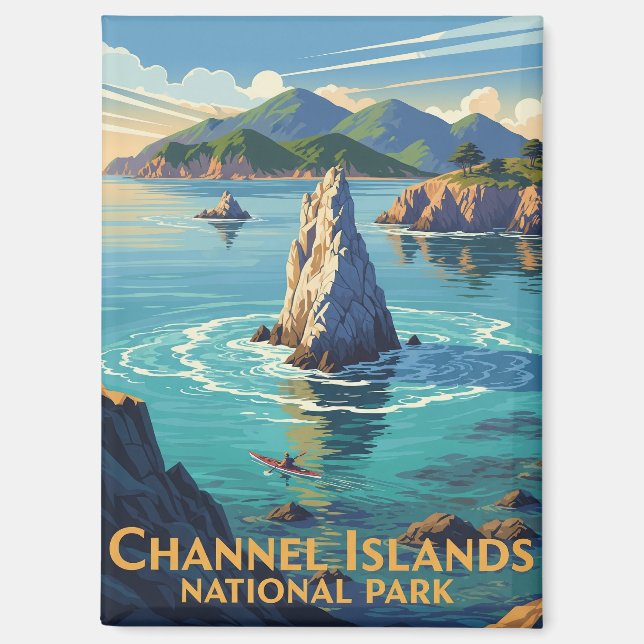 Kayak in Channel Islands National Park Magnet (Front)