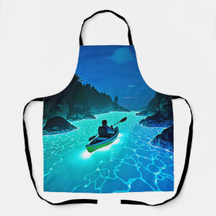 Kayak in Glowing Water Design Apron