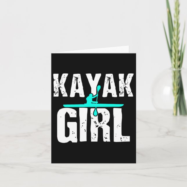 Kayak Kayaking Boating Gift Water Rowing  Card (Front)