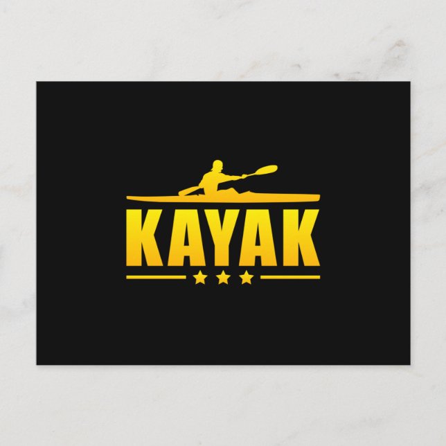 Kayak Kayaking Canoe Paddle Canoeing Funny Gift Postcard (Front)
