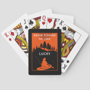 Kayak Lake And River Fishing Playing Cards