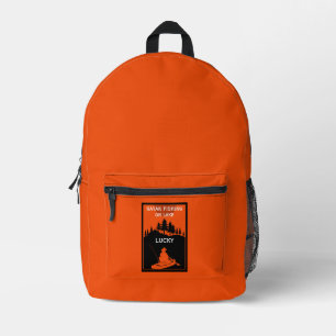 Kayak Lake And River Fishing Printed Backpack