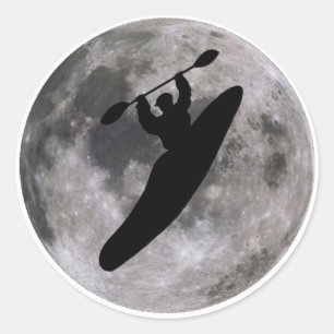 kayak lunar boof classic round sticker