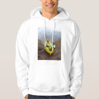 Kayak on shore hoodie