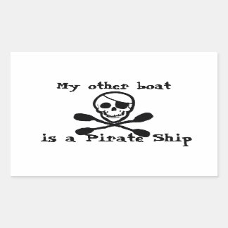 Kayak Paddle Pirate Ship Sticker