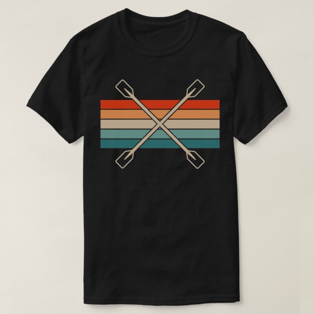Kayak Paddle Retro 2 T-Shirt (Design Front)