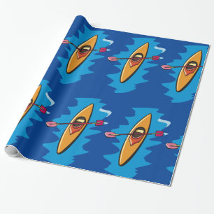 Kayak Paddle Water Sport Wrapping Paper