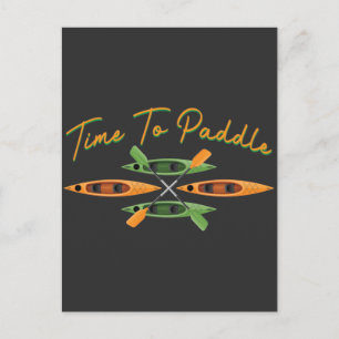 Kayak Paddling Time Whitewater Paddle Boat Lover Postcard