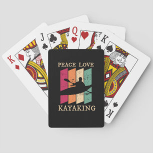 Kayak - Peace Love Kayaking Playing Cards