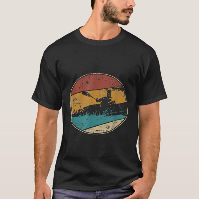 Kayak Rowing Vintage Canoe T-Shirt (Front)