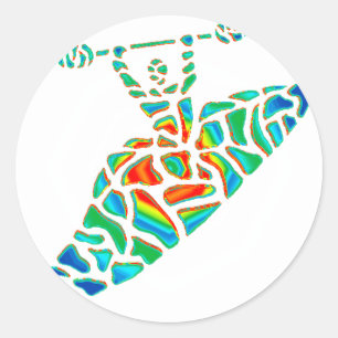Kayak soul path classic round sticker