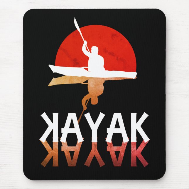 Kayak Sunset Mouse Pad (Front)