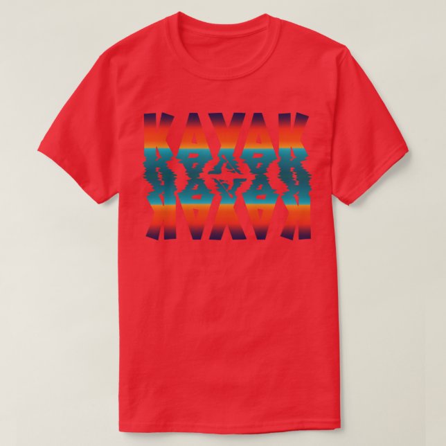 Kayak Sunset Typography T-Shirt (Design Front)