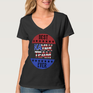Kayak Team Independence Day Patriotic Kayaker USA  T-Shirt