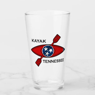 Kayak Tennessee Flag Glass