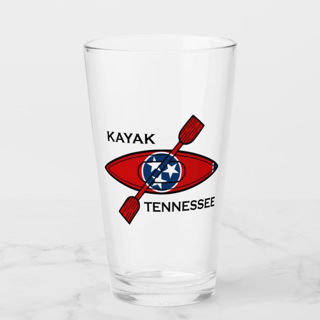 Kayak Tennessee Flag Glass (Front)