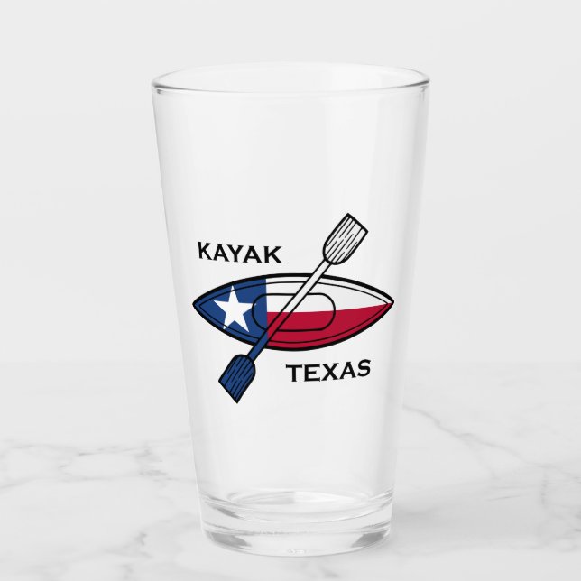 Kayak Texas Flag Glass (Front)