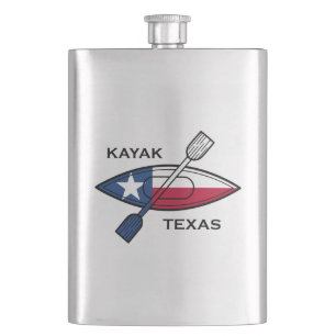 Kayak Texas Flag Hip Flask