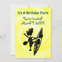 Kayak Themed Joyful Party Invitation