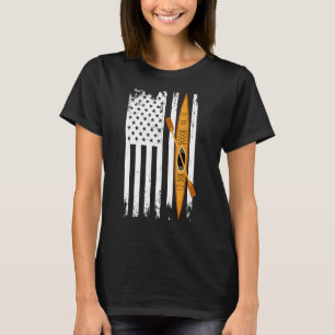 Kayak Us Flag Kayaking Outdoor Adventurer Athletic T-Shirt