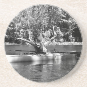 kayak woman coaster
