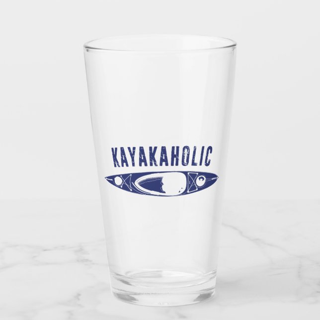 Kayakaholic Glass (Front)