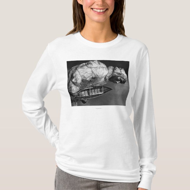 Kayaker wearing water-proof jacket with toy boat T-Shirt (Front)