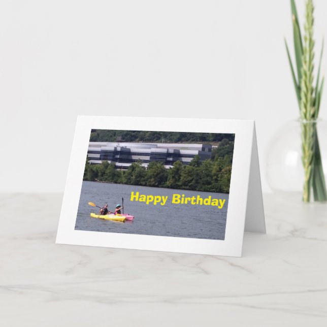 KAYAKERS PADDLE OUT TO SAY HAPPY HOLIDAY CARD (Front)