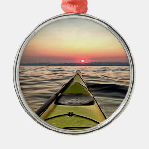 Kayaking at Sunset Framed Christmas Ornament