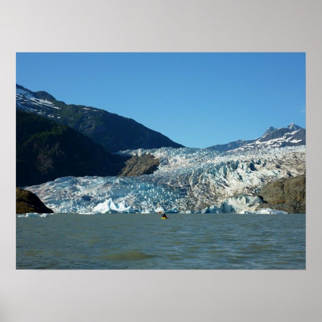 Kayaking at the Mendenhall Glacier Poster (Front)
