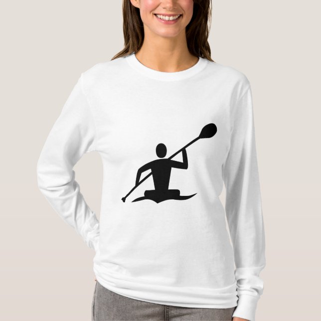 Kayaking - Black T-Shirt (Front)