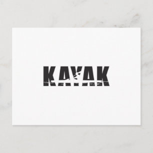 Kayaking Canoe Paddle Canoeing Funny Gift Idea Postcard