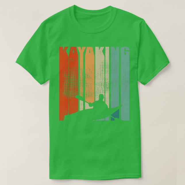 Kayaking Canoeing Retro 3 T-Shirt (Design Front)