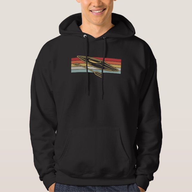 Kayaking Canoeing Retro Hoodie (Front)