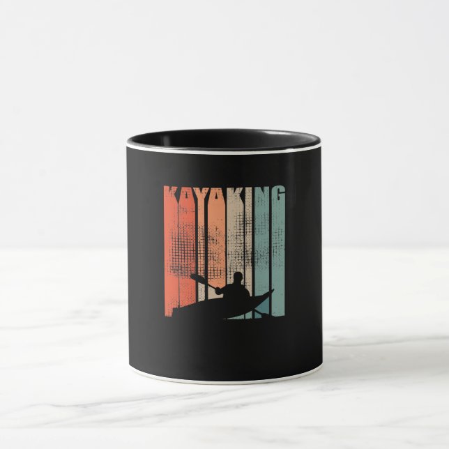 Kayaking Canoeing Retro Mug (Center)