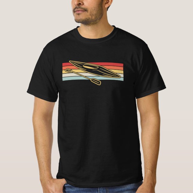 Kayaking Canoeing Retro T-Shirt (Front)