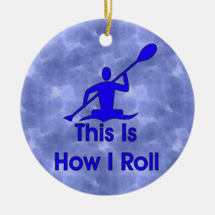 Kayaking Ceramic Tree Decoration