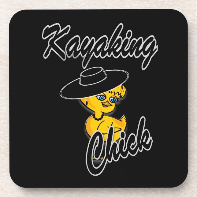 Kayaking Chick #4 Coaster (Front)