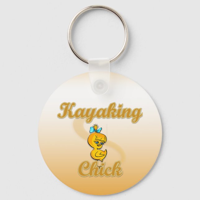 Kayaking Chick Key Ring (Front)