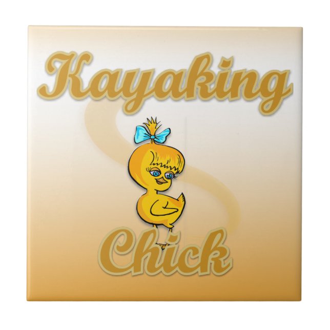 Kayaking Chick Tile (Front)