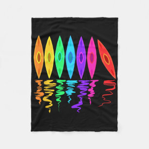 Kayaking Colourful Kayaks For Kayak Trip Boating T Fleece Blanket