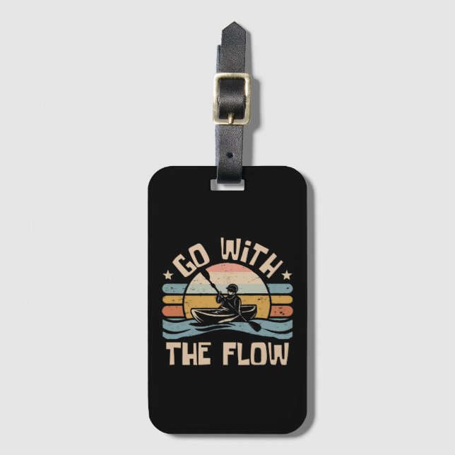 kayaking-funny luggage tag (Front Vertical)