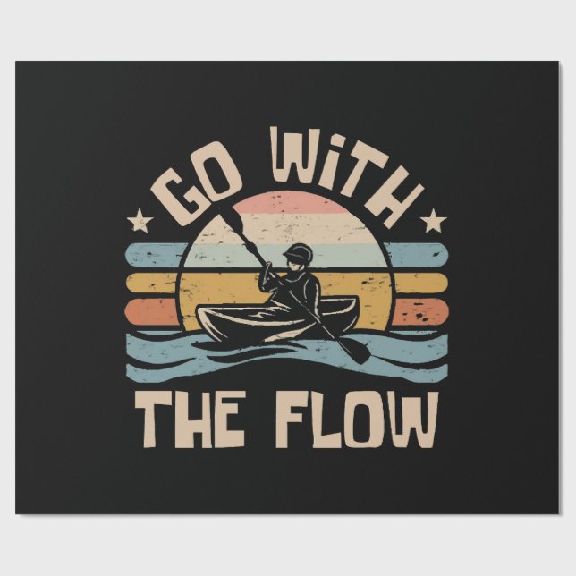 kayaking-funny wrapping paper (Flat)