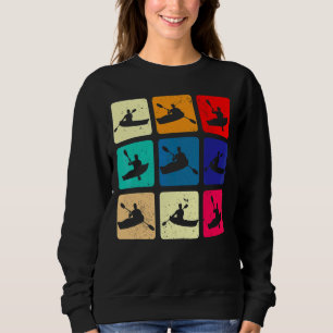 Kayaking Gets Me Retro Paddel Together Kanu Paddel Sweatshirt